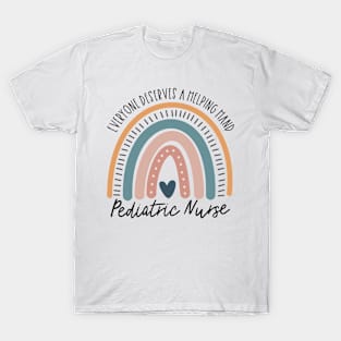 Pediatric Nurse Boho Rainbow T-Shirt